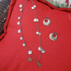 Necklace, and earrings